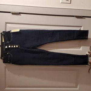 Michael Kors button down dark skinny jeans